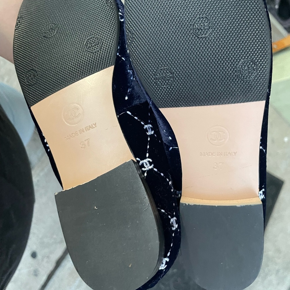 Chanel blue shoes